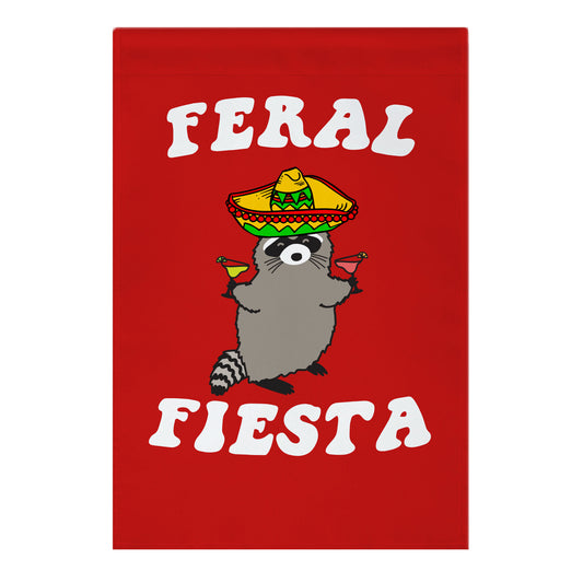 Feral Fiesta (Raccoon) Garden Flag