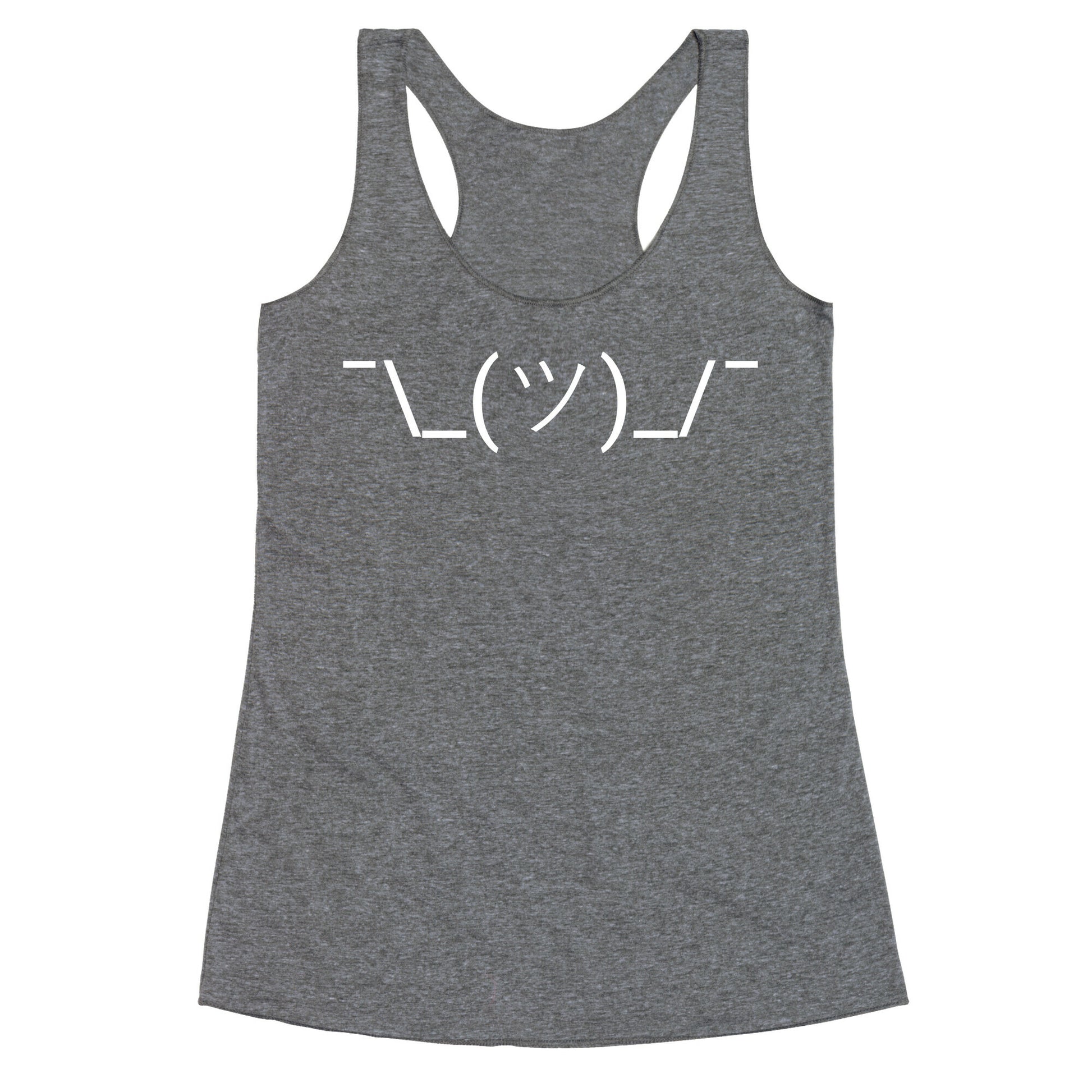 Shrug Emoji Racerback Tank