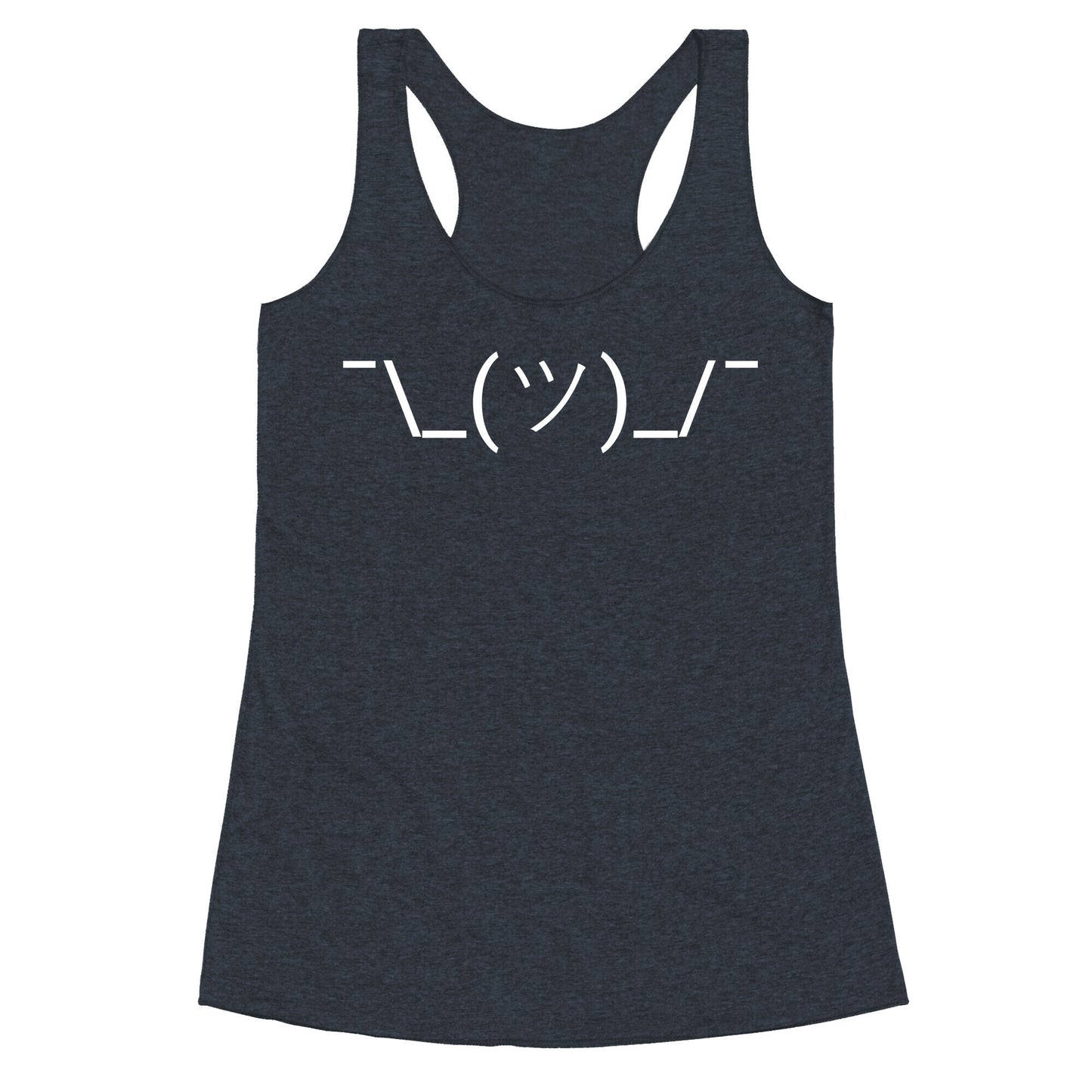 Shrug Emoji Racerback Tank