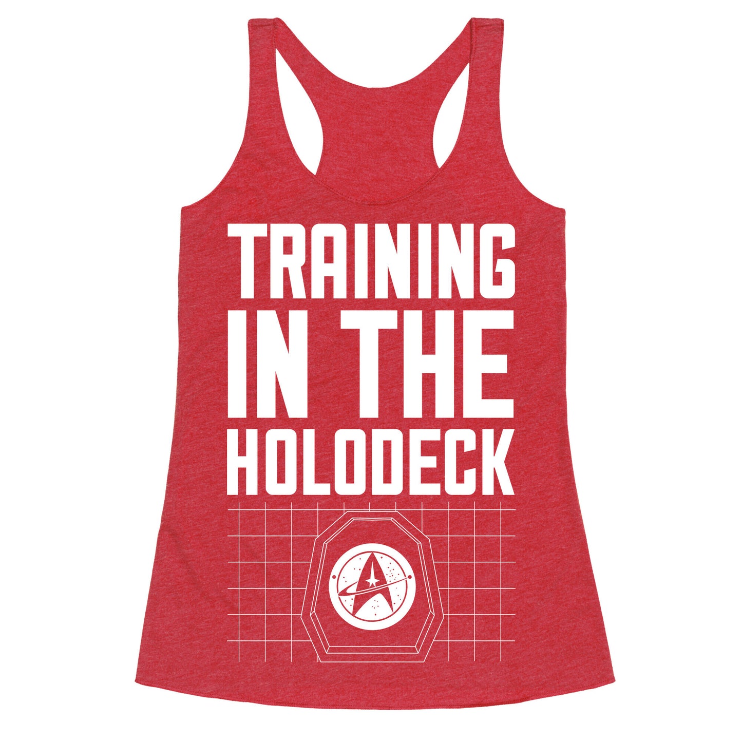 Training In The Holodeck Racerback Tank