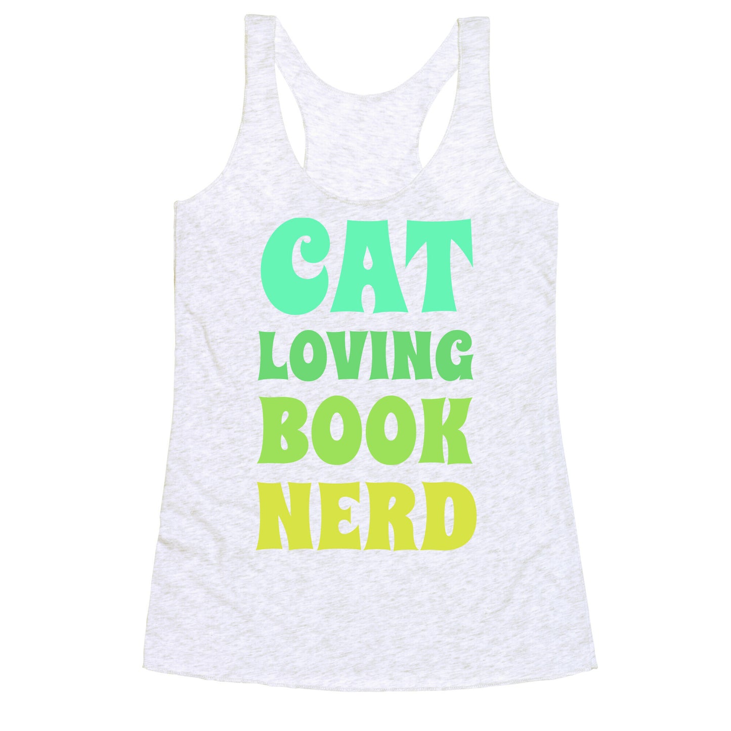 Cat-loving, Book-nerd Racerback Tank