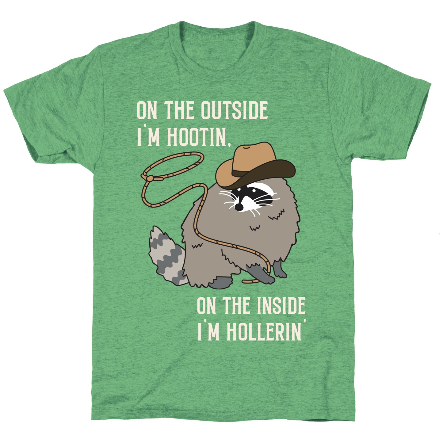 On The Outside I'm Hootin, On The Inside I'm Hollerin' Unisex Triblend Tee