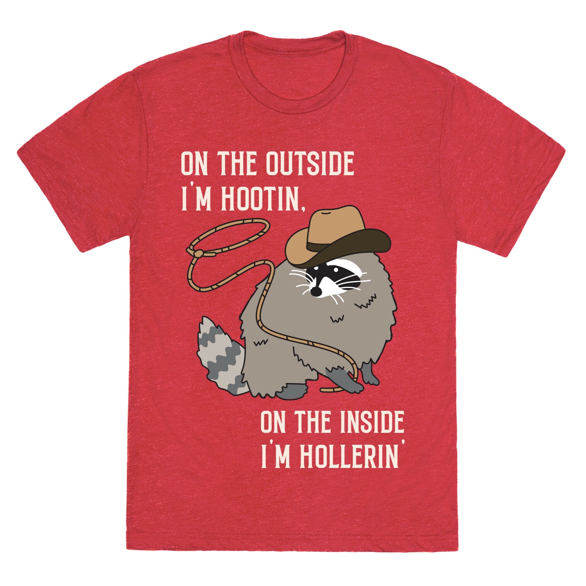 On The Outside I'm Hootin, On The Inside I'm Hollerin' Unisex Triblend Tee