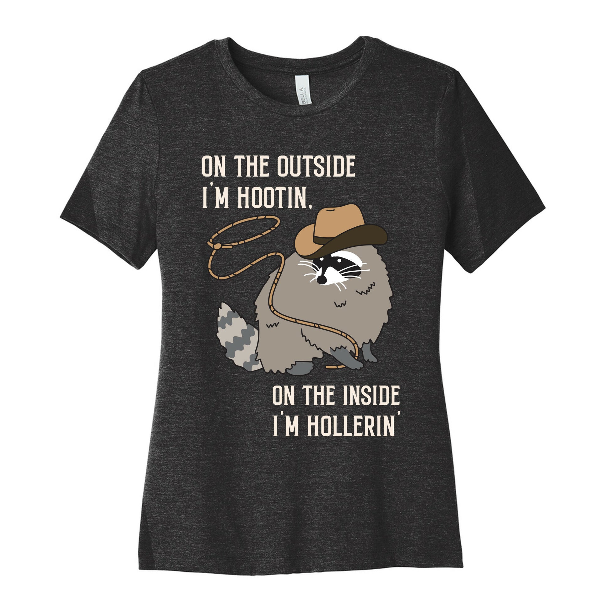 On The Outside I'm Hootin, On The Inside I'm Hollerin' Women's Cotton Tee