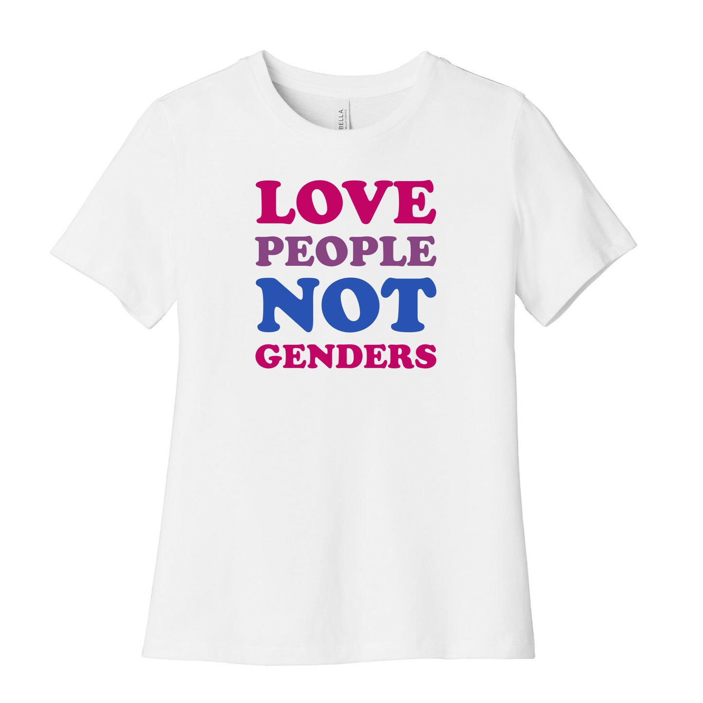 Love People Not Genders Women's Cotton Tee