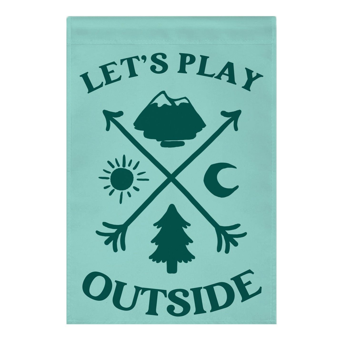 Let's Play Outside Garden Flag