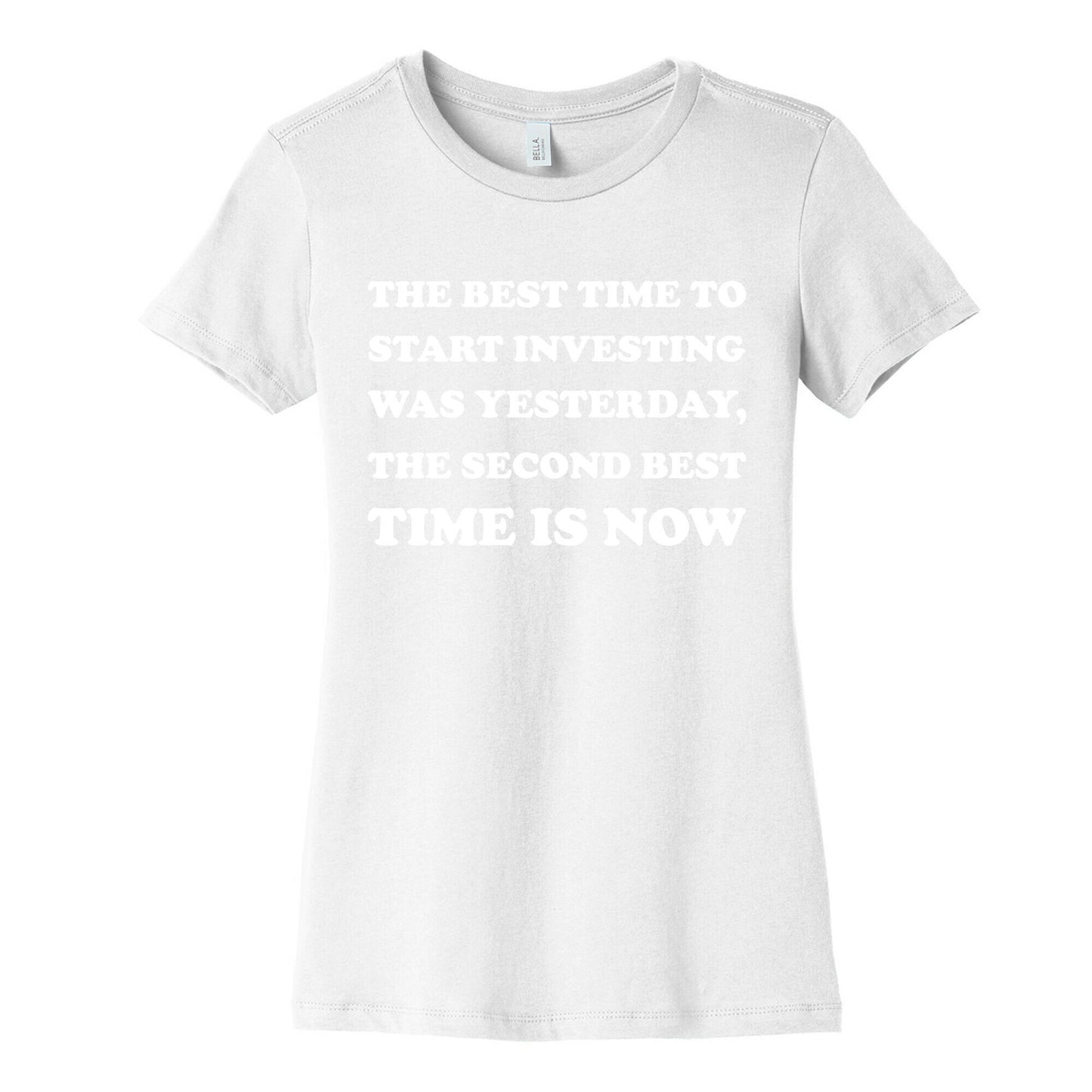 The Best Time To Start Investing Was Yesterday, The Second-best Time Is Now Women's Cotton Tee