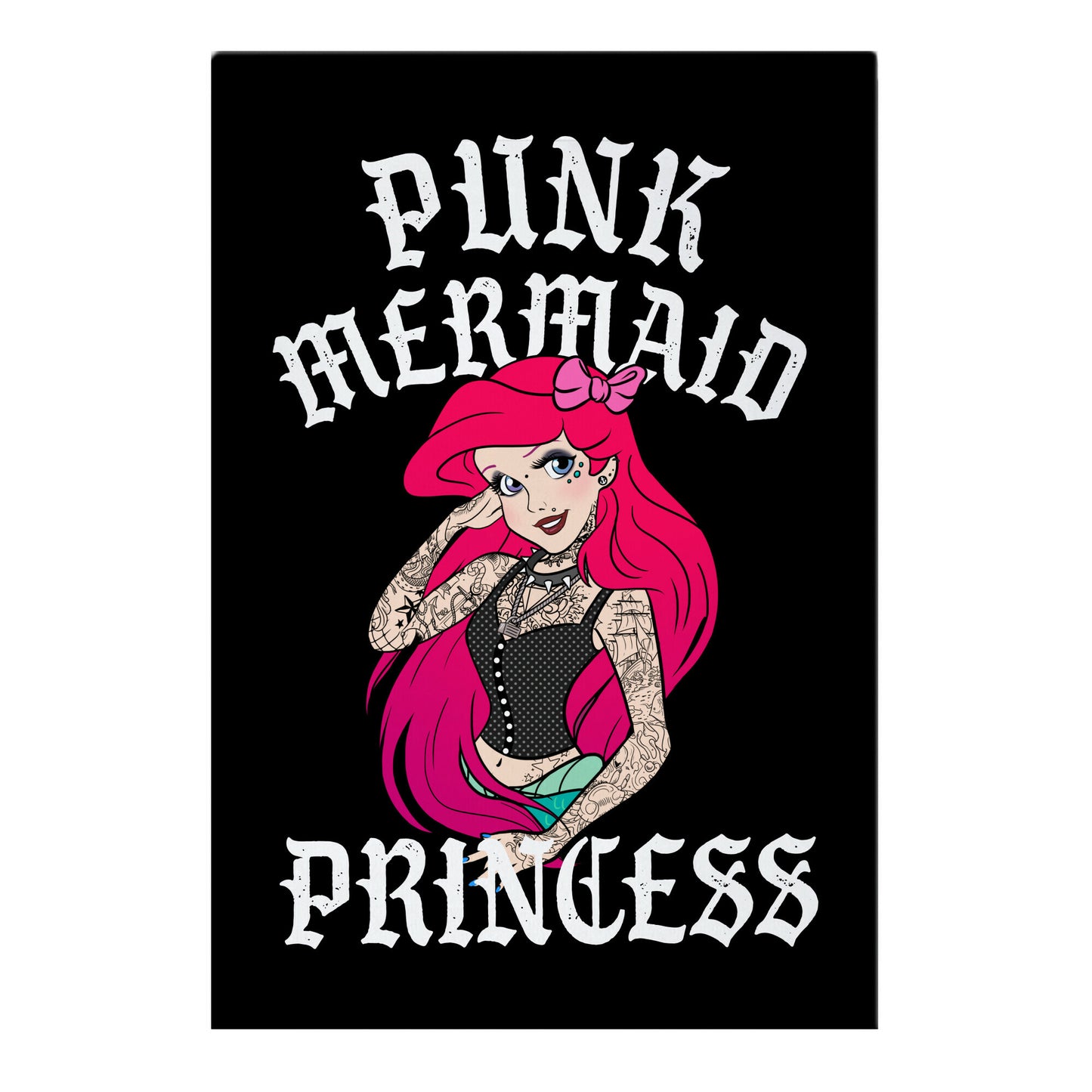 Punk Mermaid Princess Garden Flag
