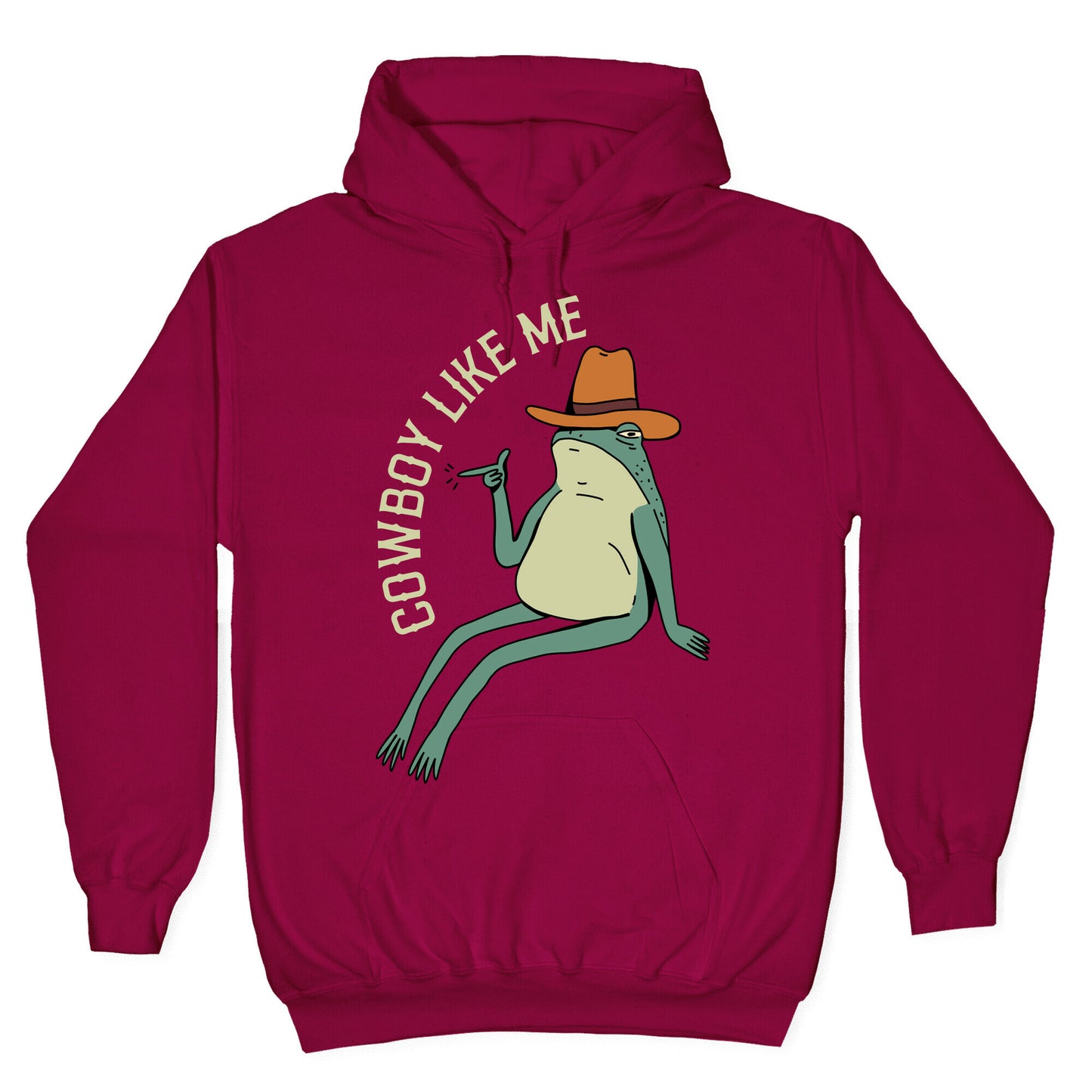 Cowboy Like Me Frog Hoodie