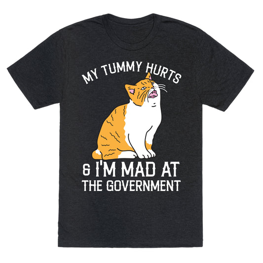 My Tummy Hurts & I'm Mad At The Government  Unisex Triblend Tee