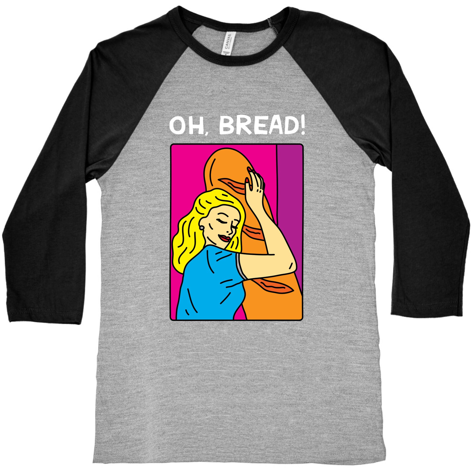 A Bread Love Story Comic  Baseball Tee