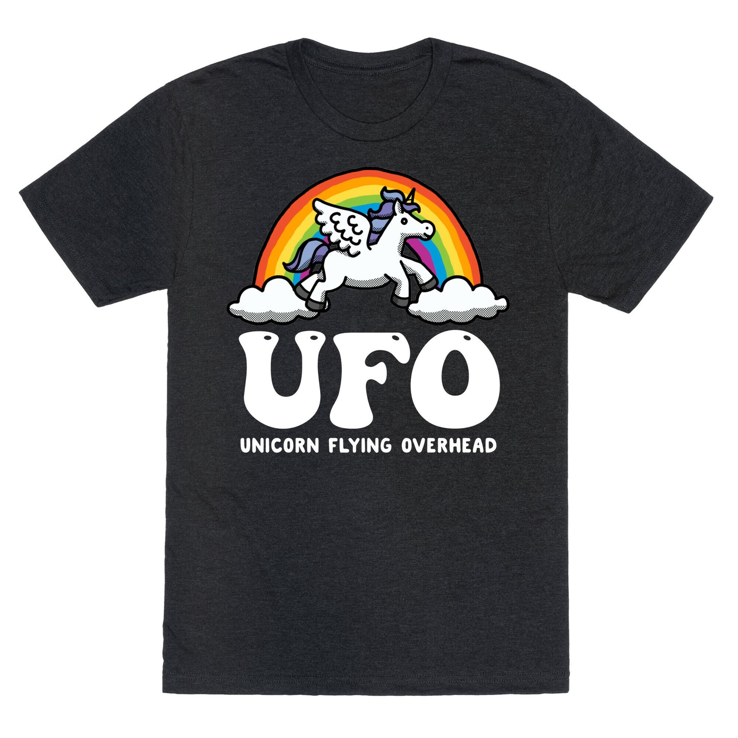 Ufo Unicorn Flying Overhead Unisex Triblend Tee