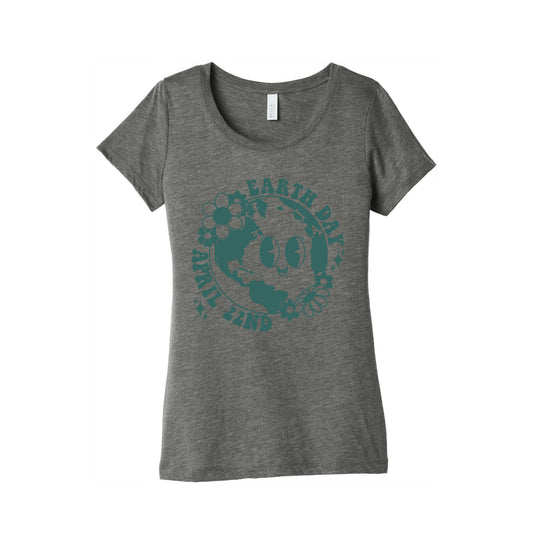 Earth Day Retro Cartoon Women's Triblend Tee