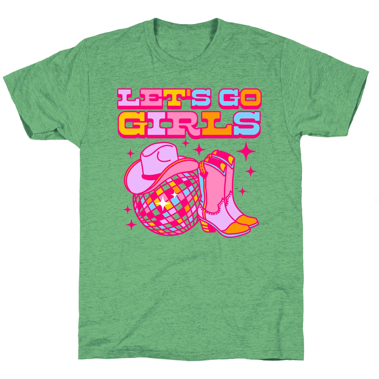 Let's Go Girls Cowgirl Disco Triblend Tee