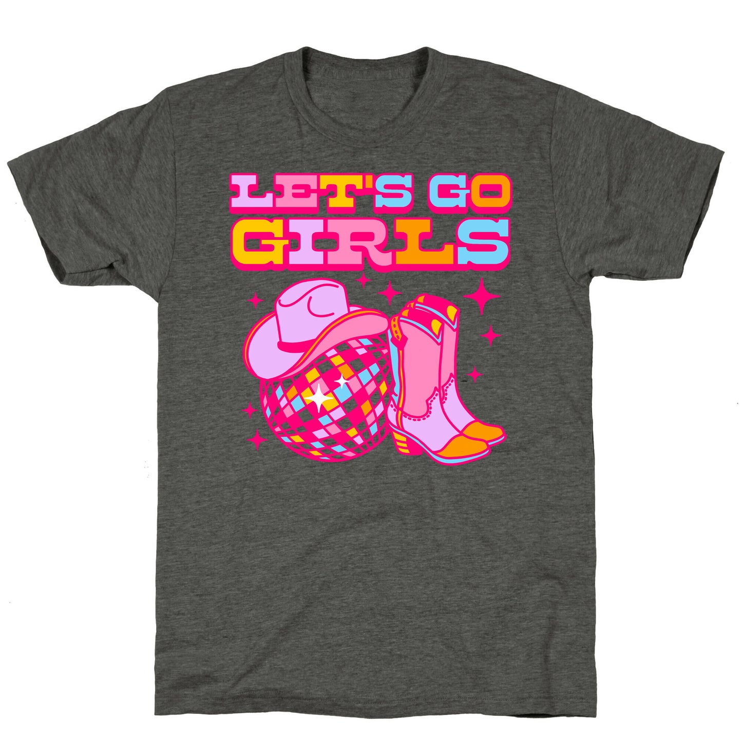 Let's Go Girls Cowgirl Disco Triblend Tee