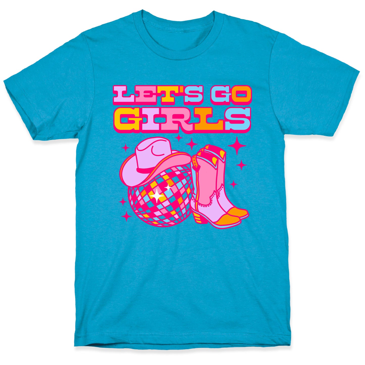 Let's Go Girls Cowgirl Disco Triblend Tee