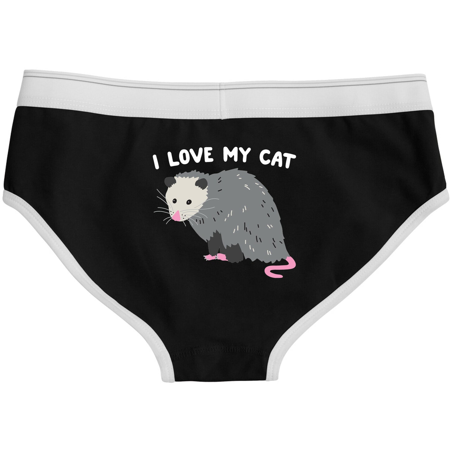 I Love My Cat Opossum Boyfriend Briefs