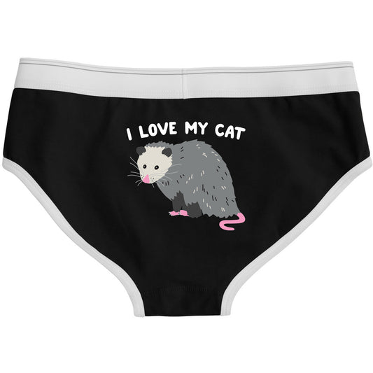 I Love My Cat Opossum Boyfriend Briefs