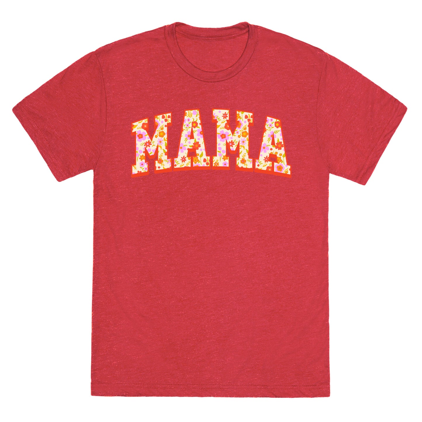 Floral Mama Text Unisex Triblend Tee