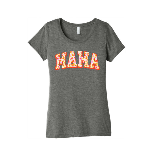 Floral Mama Text Women's Triblend Tee
