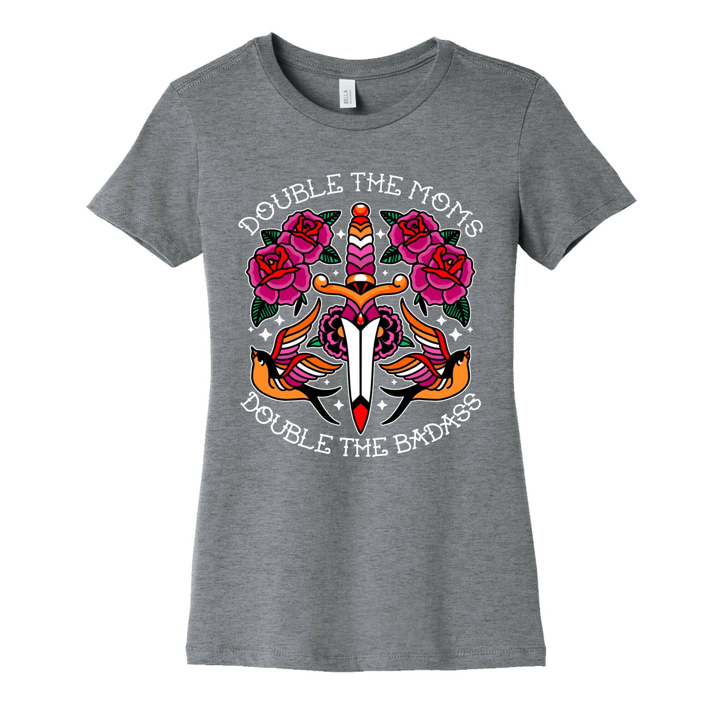 Double The Moms Double The Badass Womens Cotton Tee