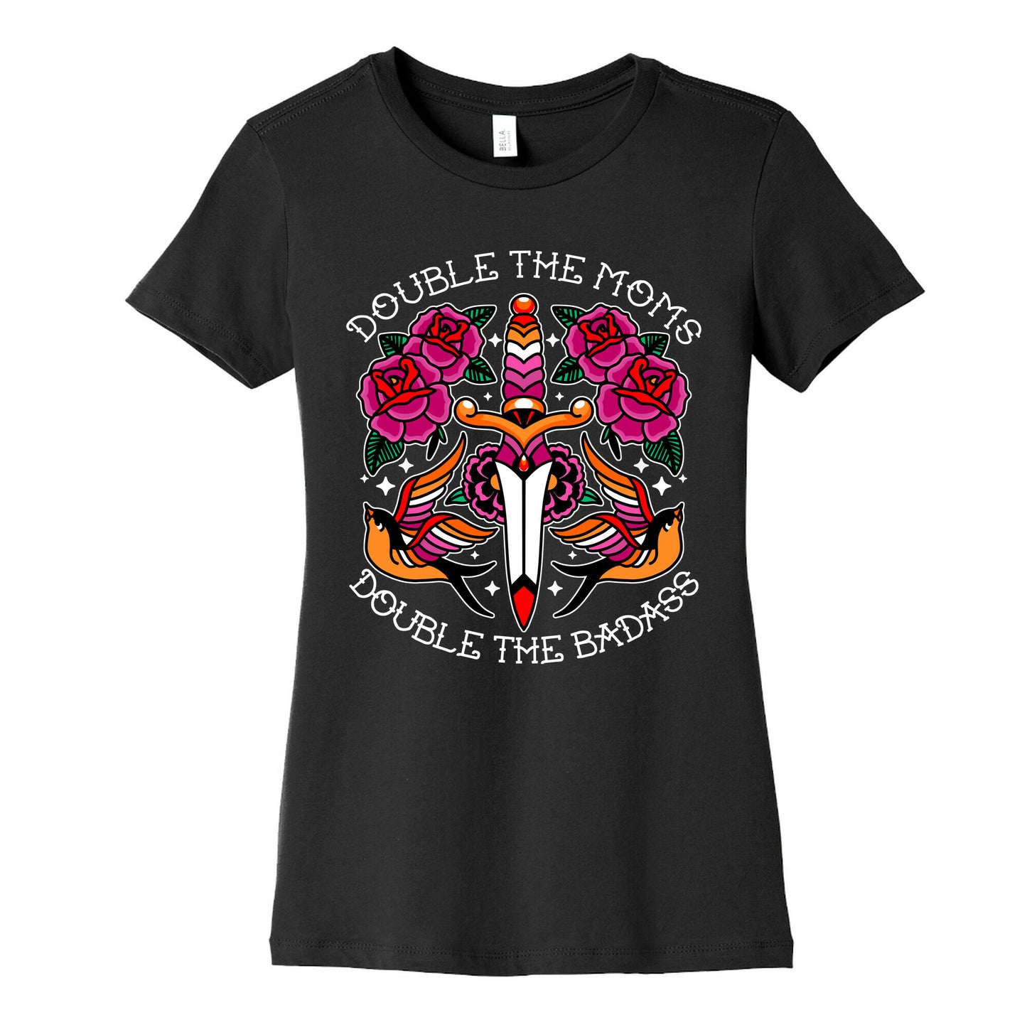 Double The Moms Double The Badass Womens Cotton Tee