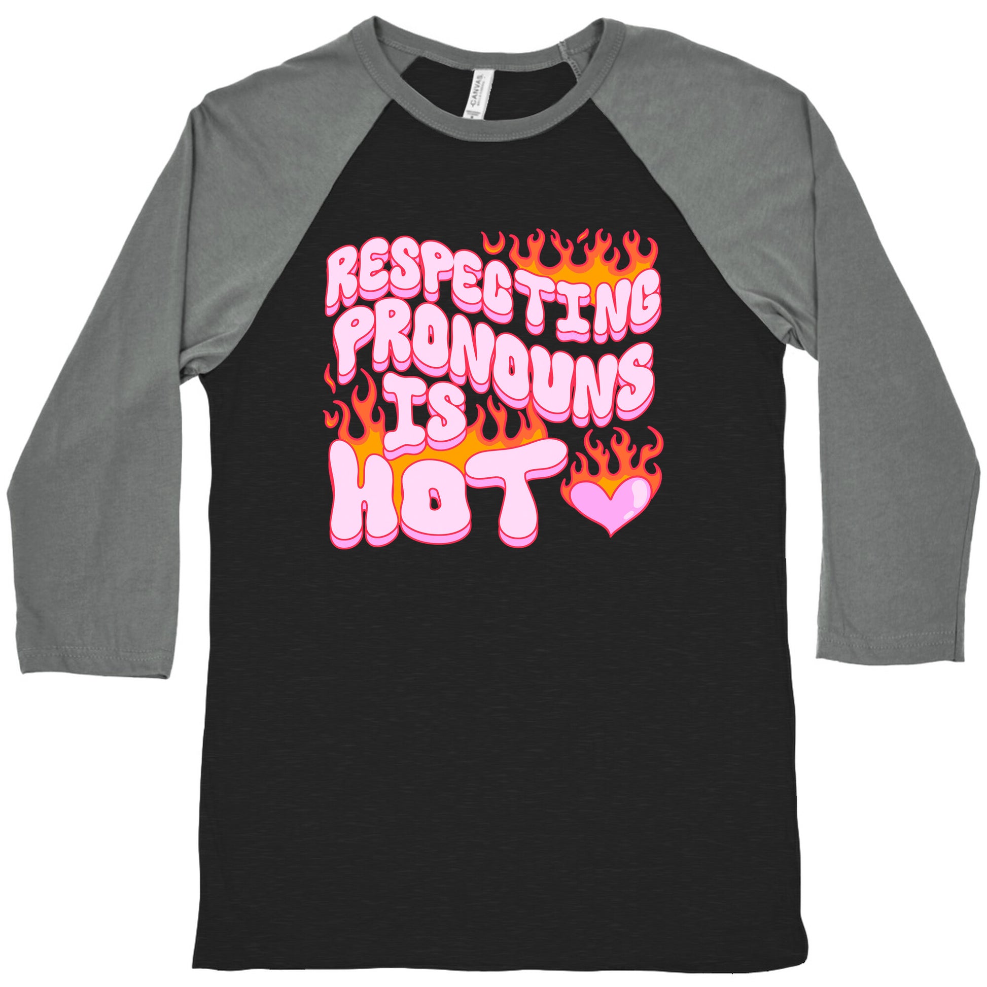 Respecting Pronouns Is Hot Baseball Tee