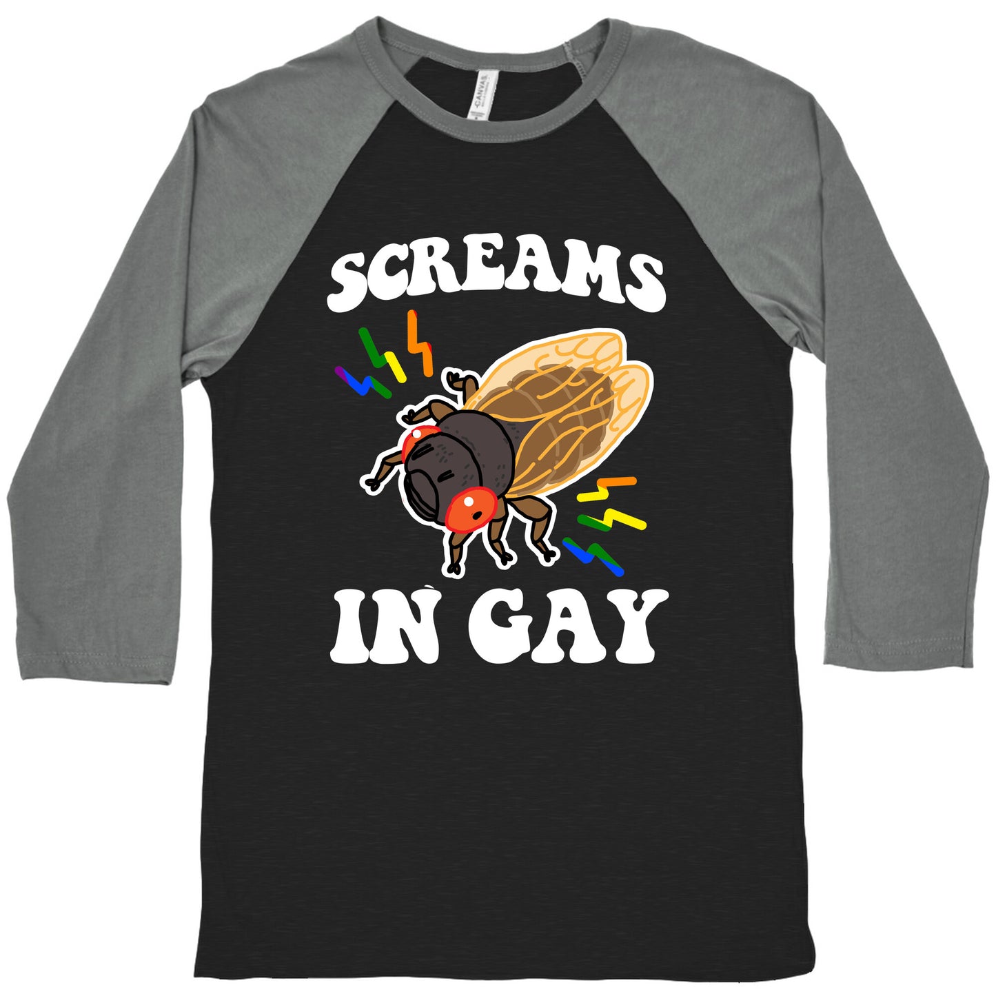 Screams in Gay Baseball Tee