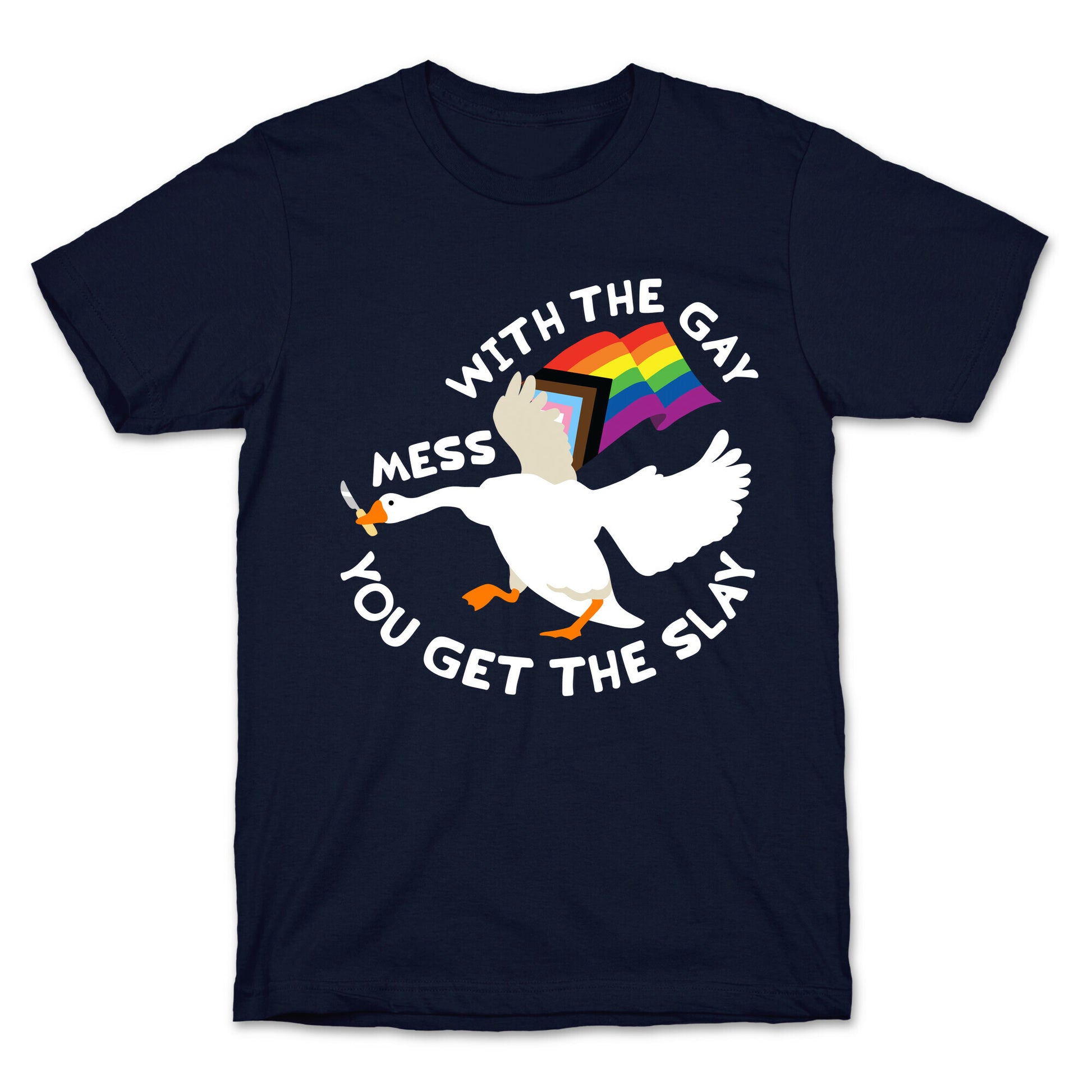 Mess With The Gay You Get The Slay Goose T-Shirt