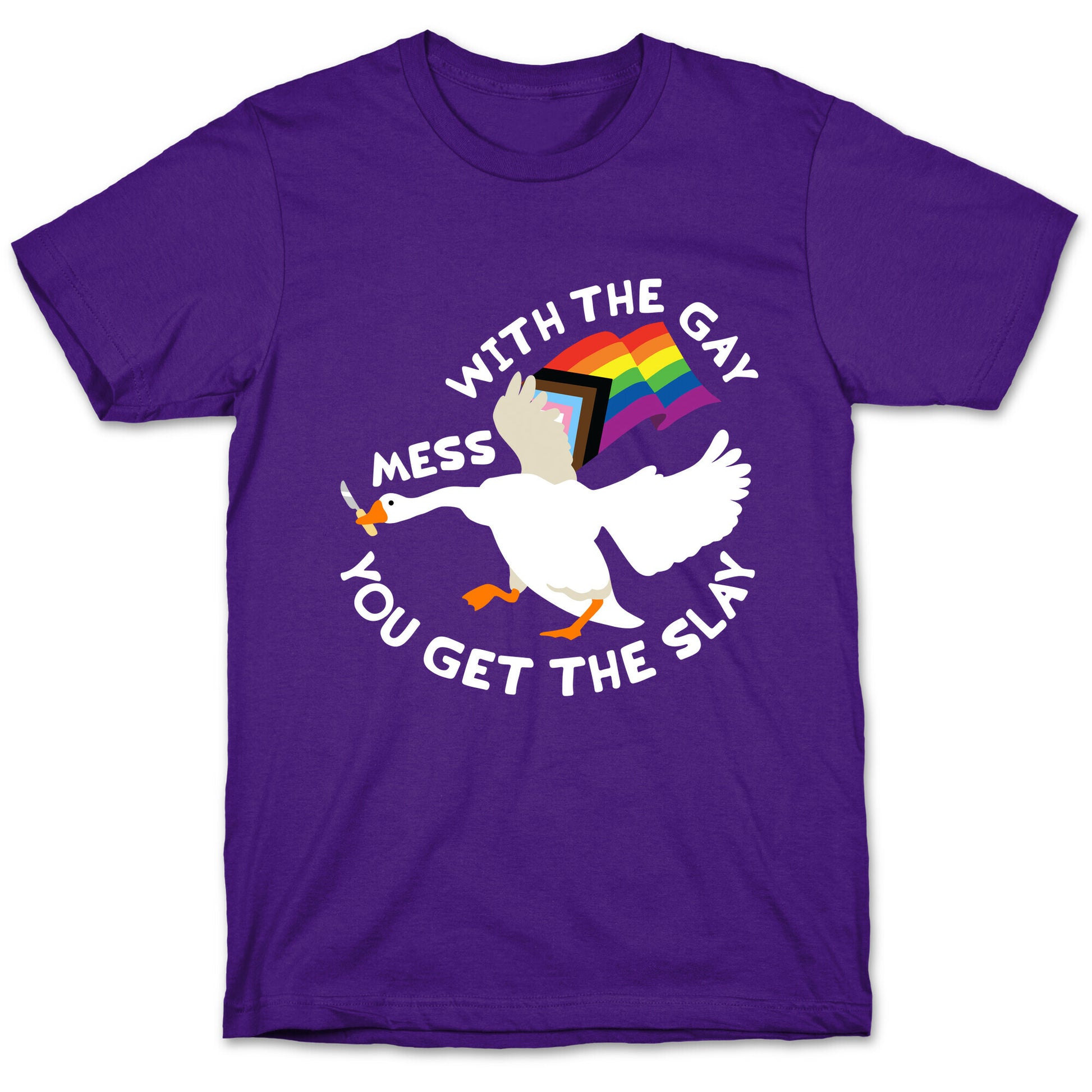 Mess With The Gay You Get The Slay Goose T-Shirt