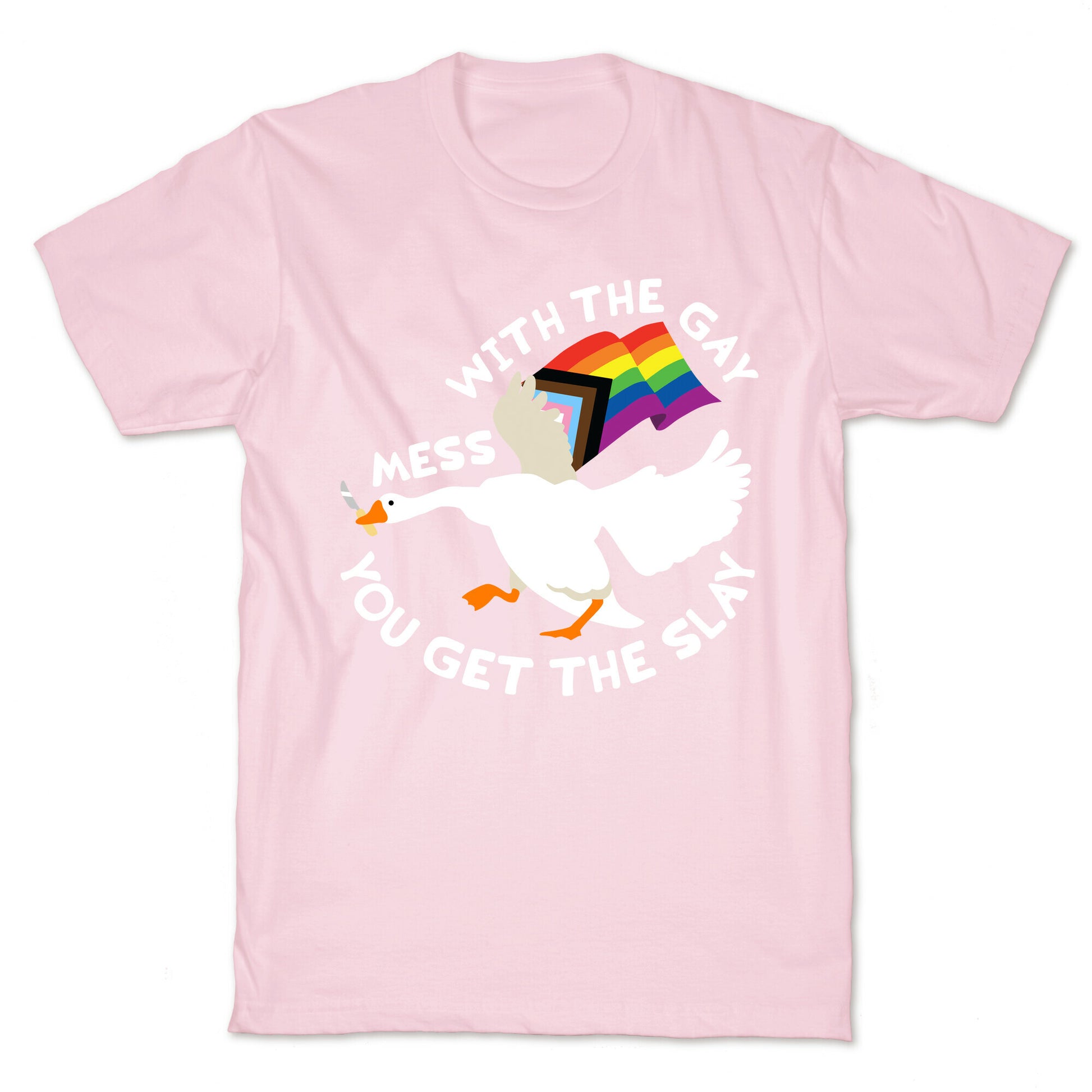 Mess With The Gay You Get The Slay Goose T-Shirt