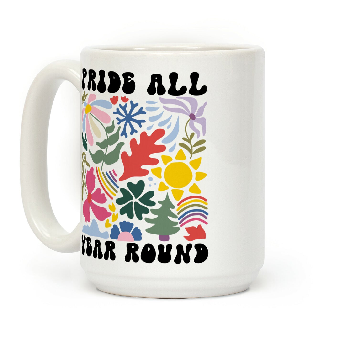 Pride All Year Round Abstract Florals Coffee Mug
