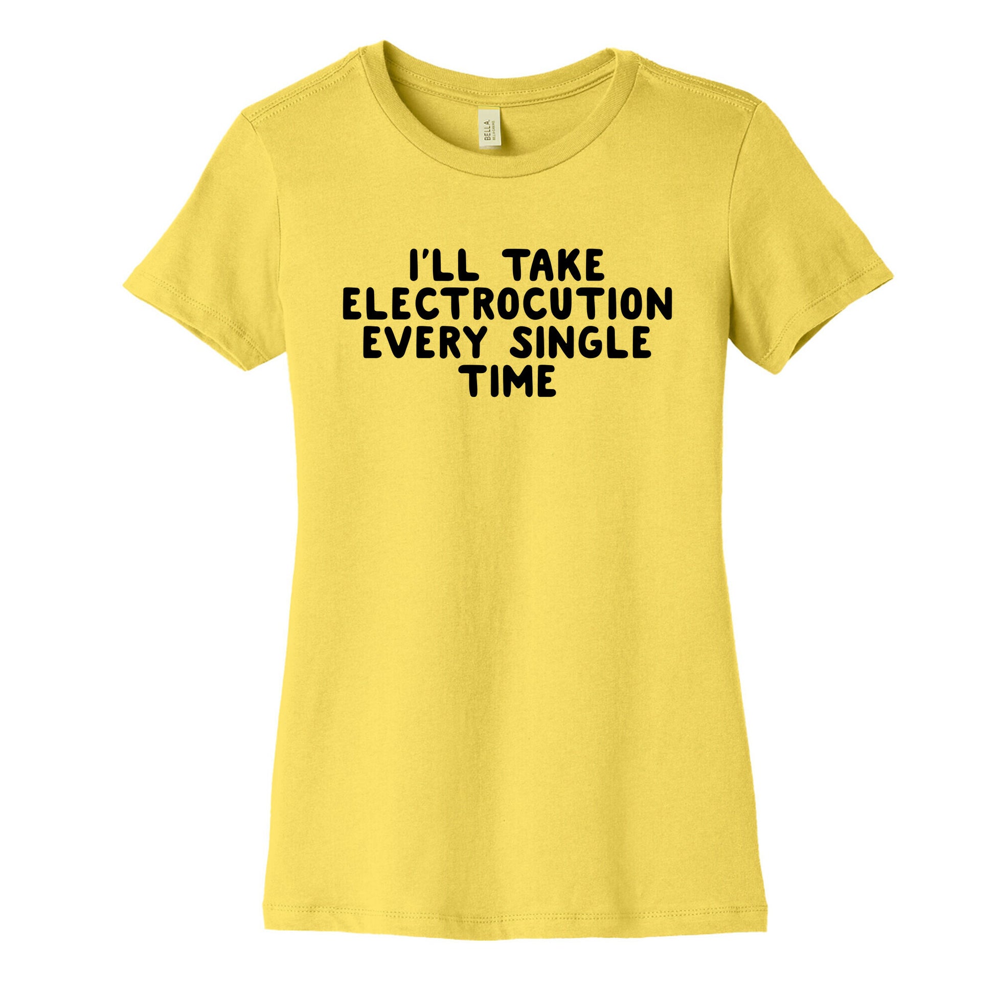 Trump Sharks or Electrocution Speech Quote Womens Cotton Tee