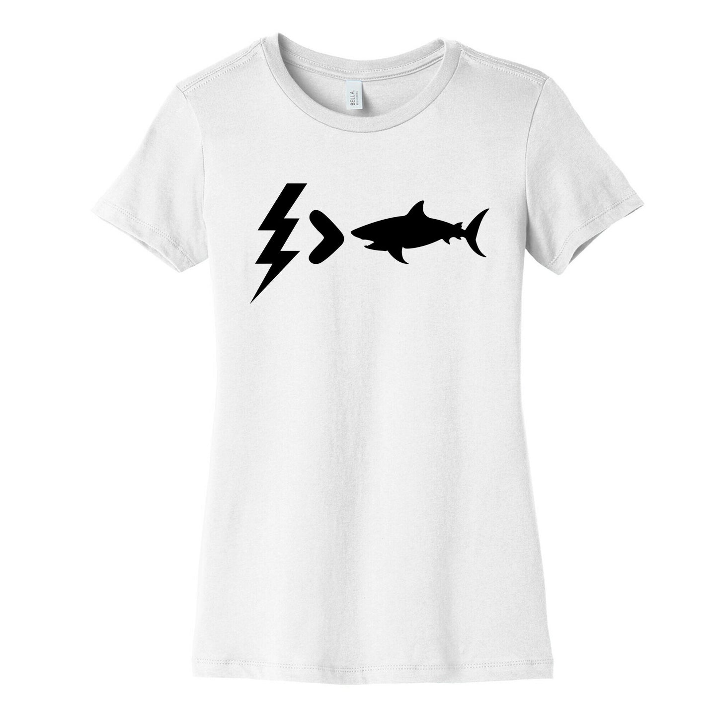 Electrocution Over Shark Trump Womens Cotton Tee