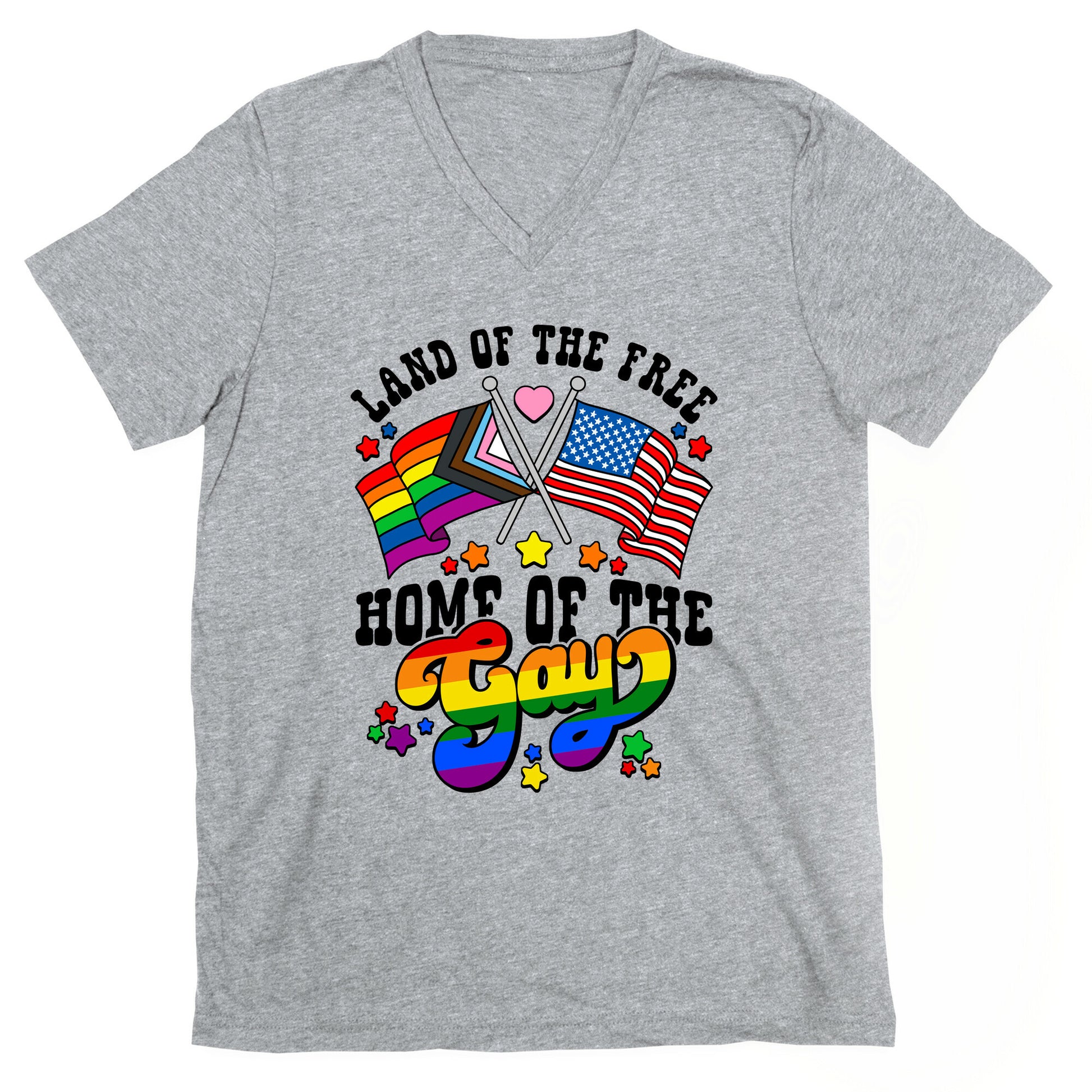 Land of the Free Home of the Gay V-Neck