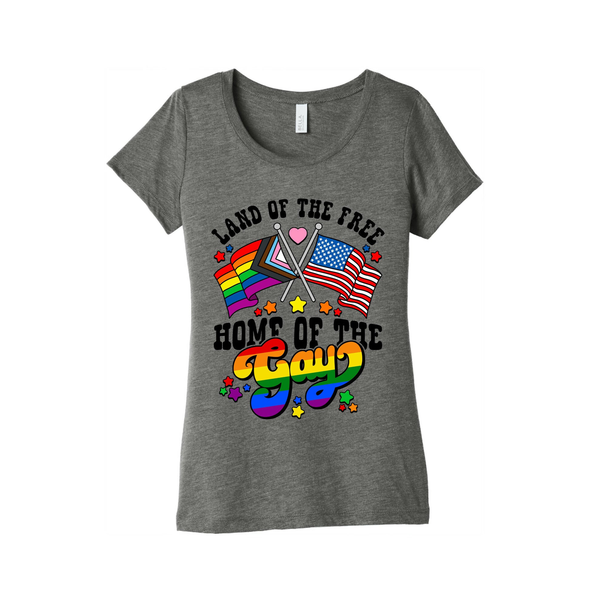 Land of the Free Home of the Gay Womens Triblend Tee