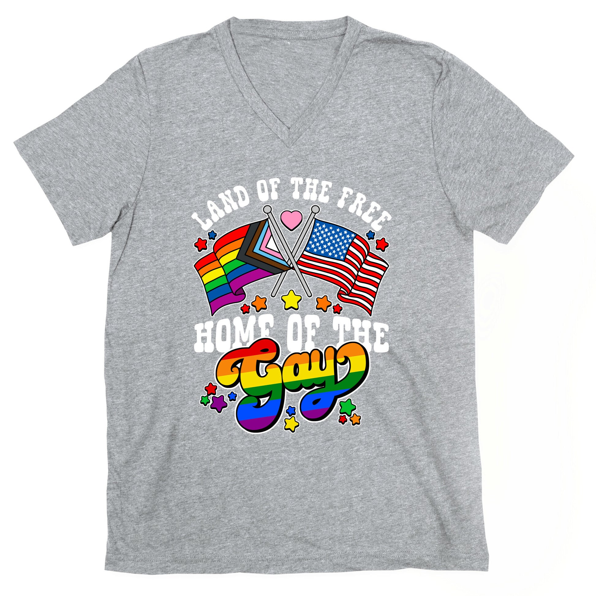 Land of the Free Home of the Gay V-Neck