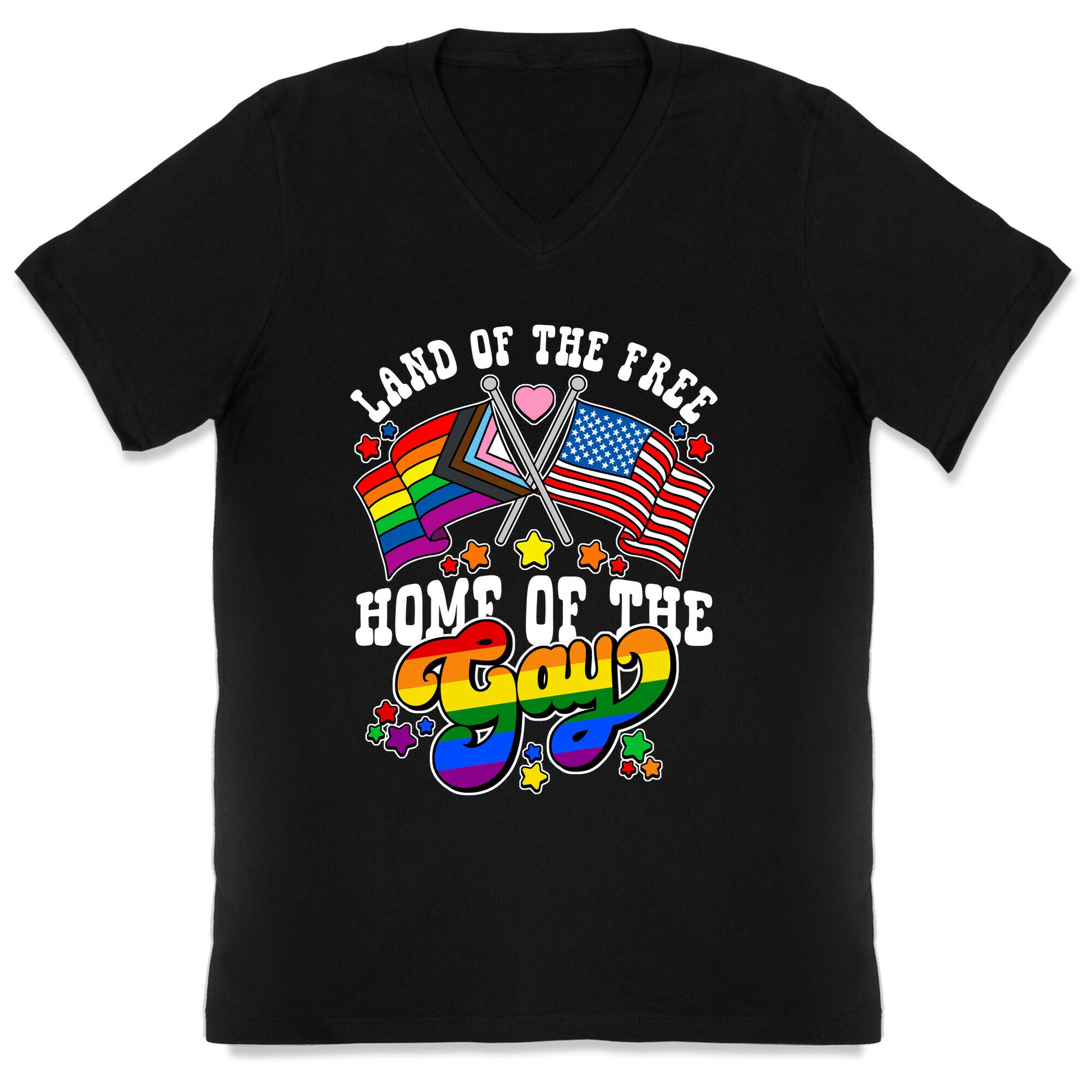 Land of the Free Home of the Gay V-Neck