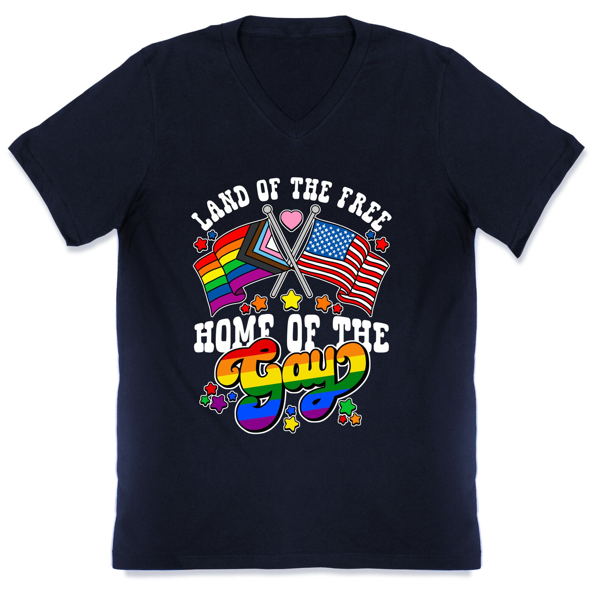Land of the Free Home of the Gay V-Neck