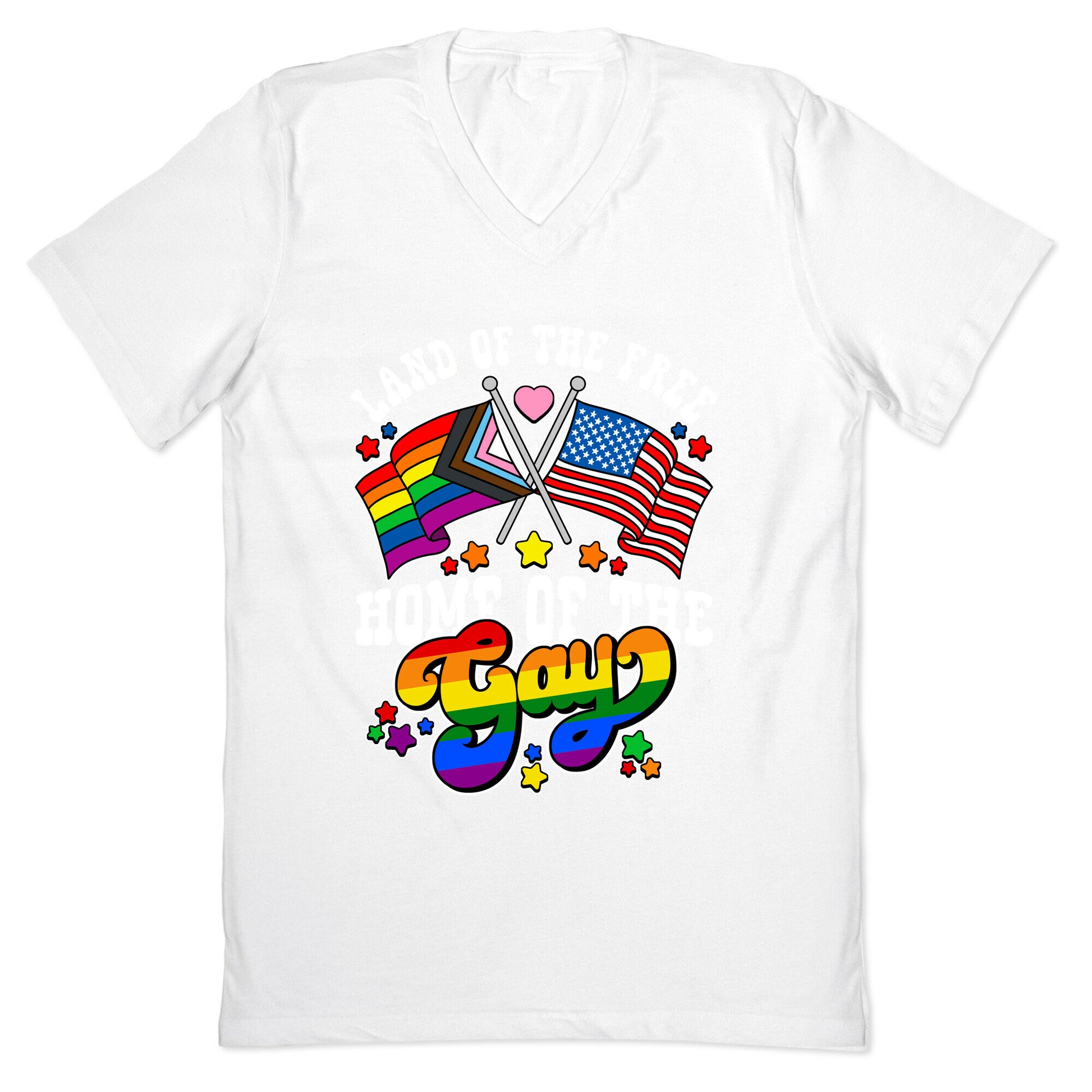 Land of the Free Home of the Gay V-Neck