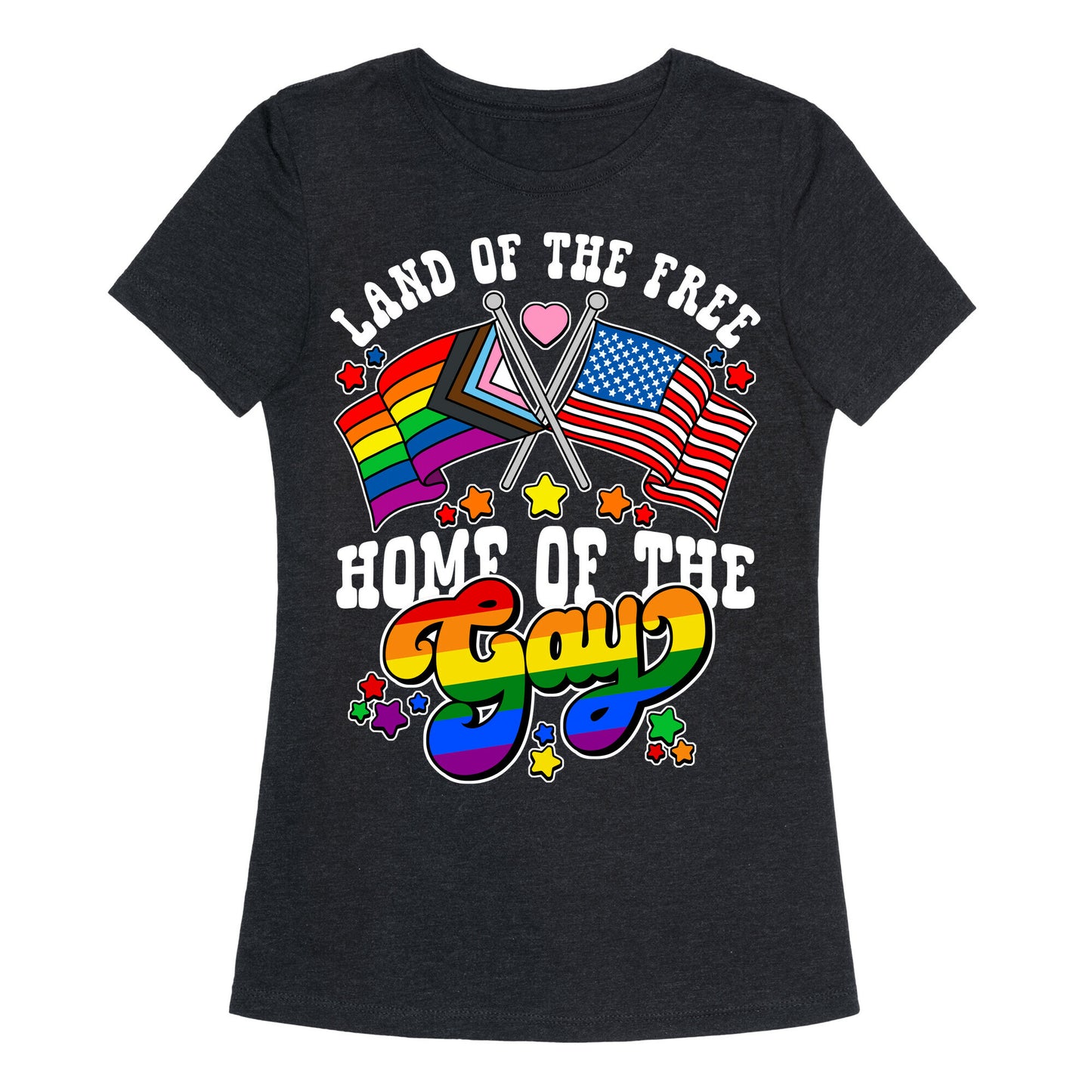 Land of the Free Home of the Gay Womens Triblend Tee
