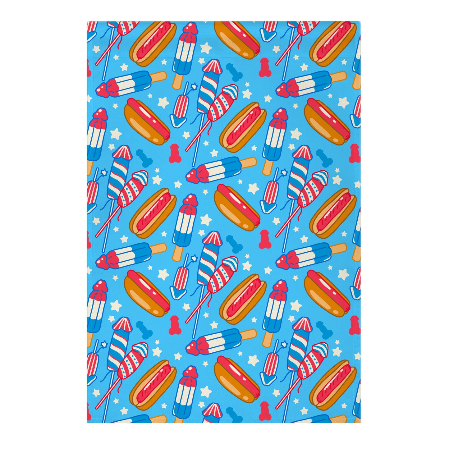 Fourth of July Wieners Pattern Garden Flag