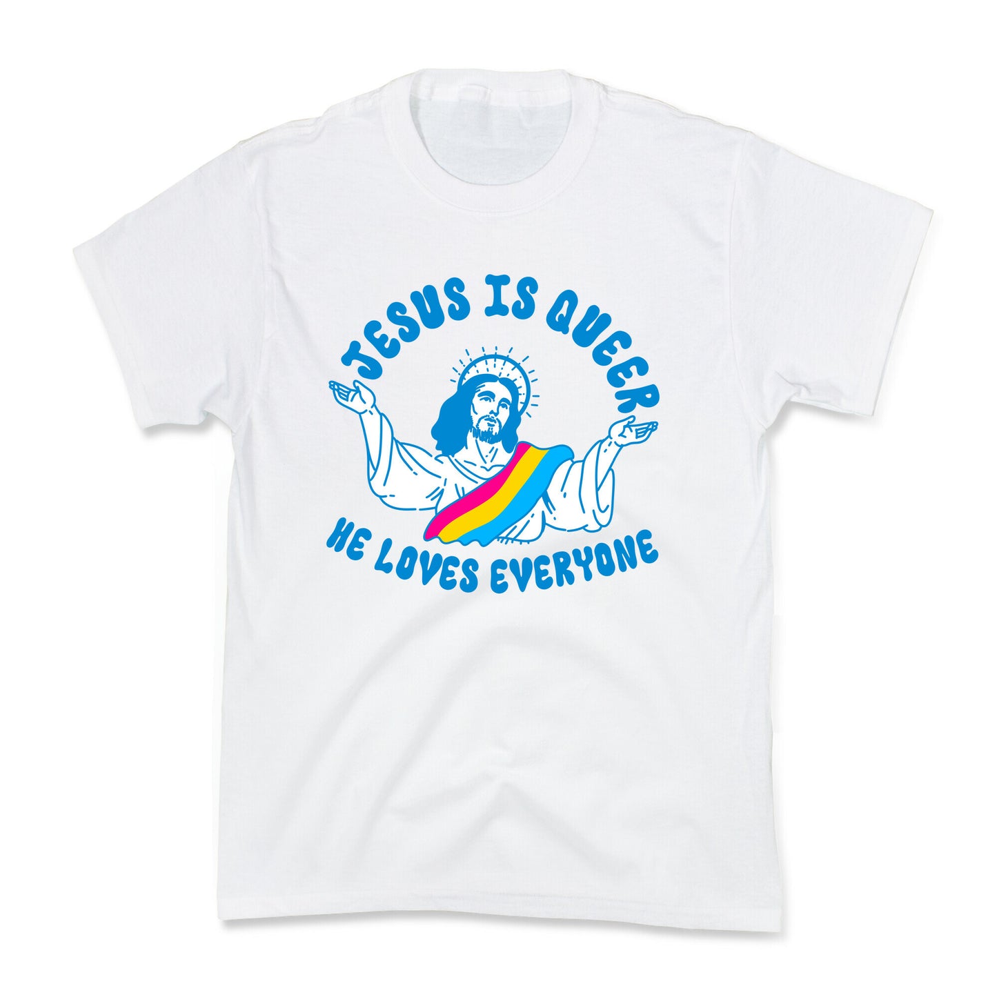 Jesus Is Queer, He Loves Everybody Kids Tee
