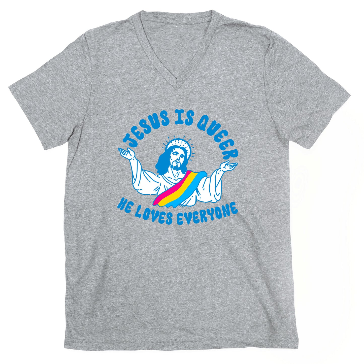 Jesus Is Queer, He Loves Everybody V-Neck