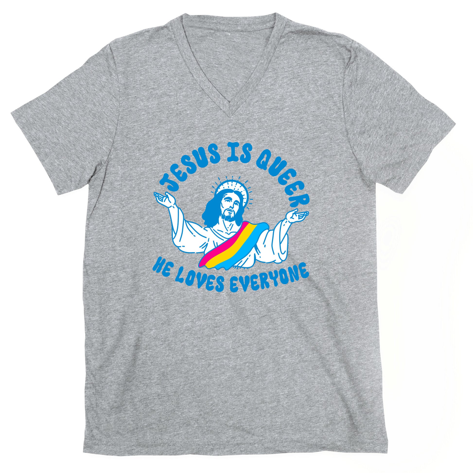 Jesus Is Queer, He Loves Everybody V-Neck