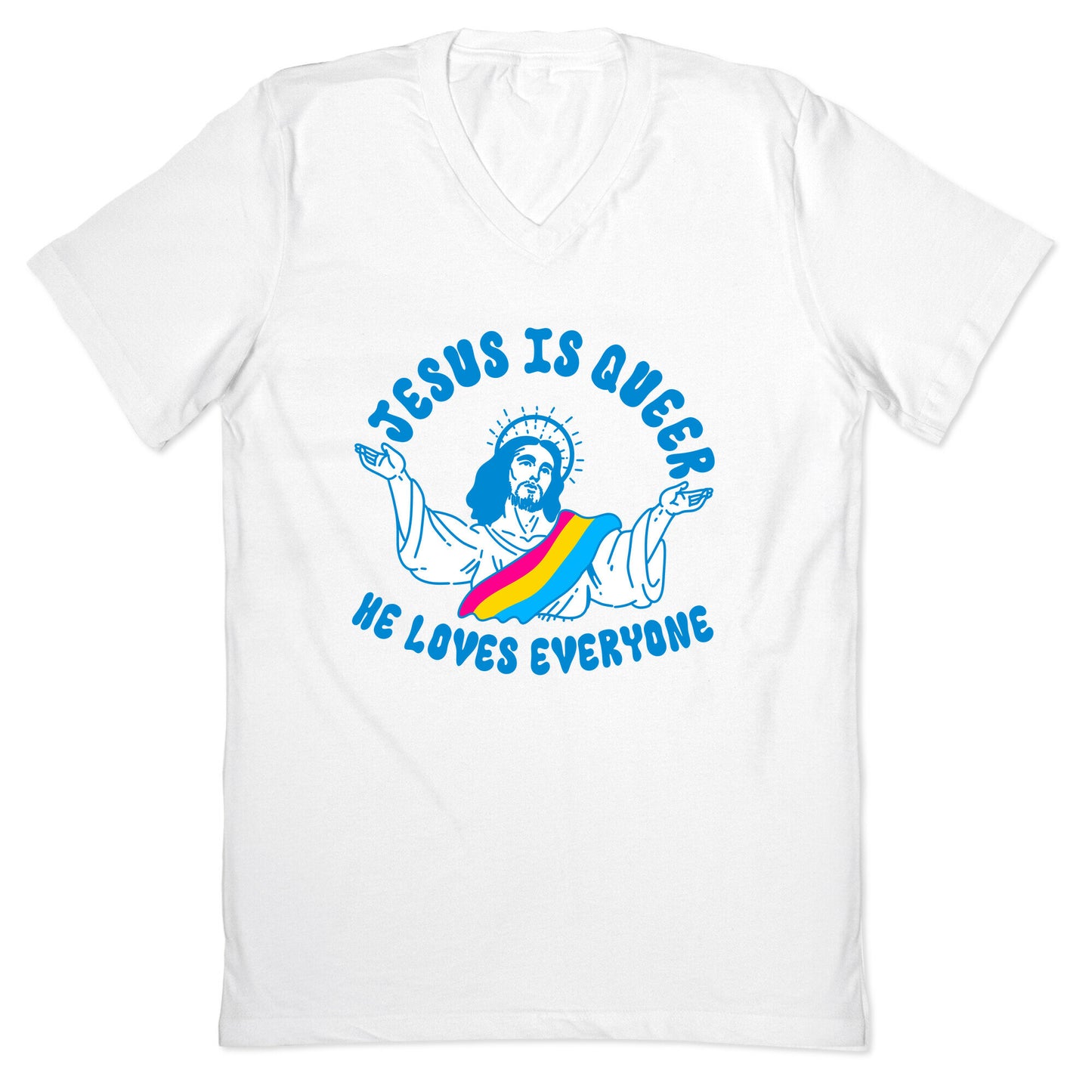 Jesus Is Queer, He Loves Everybody V-Neck