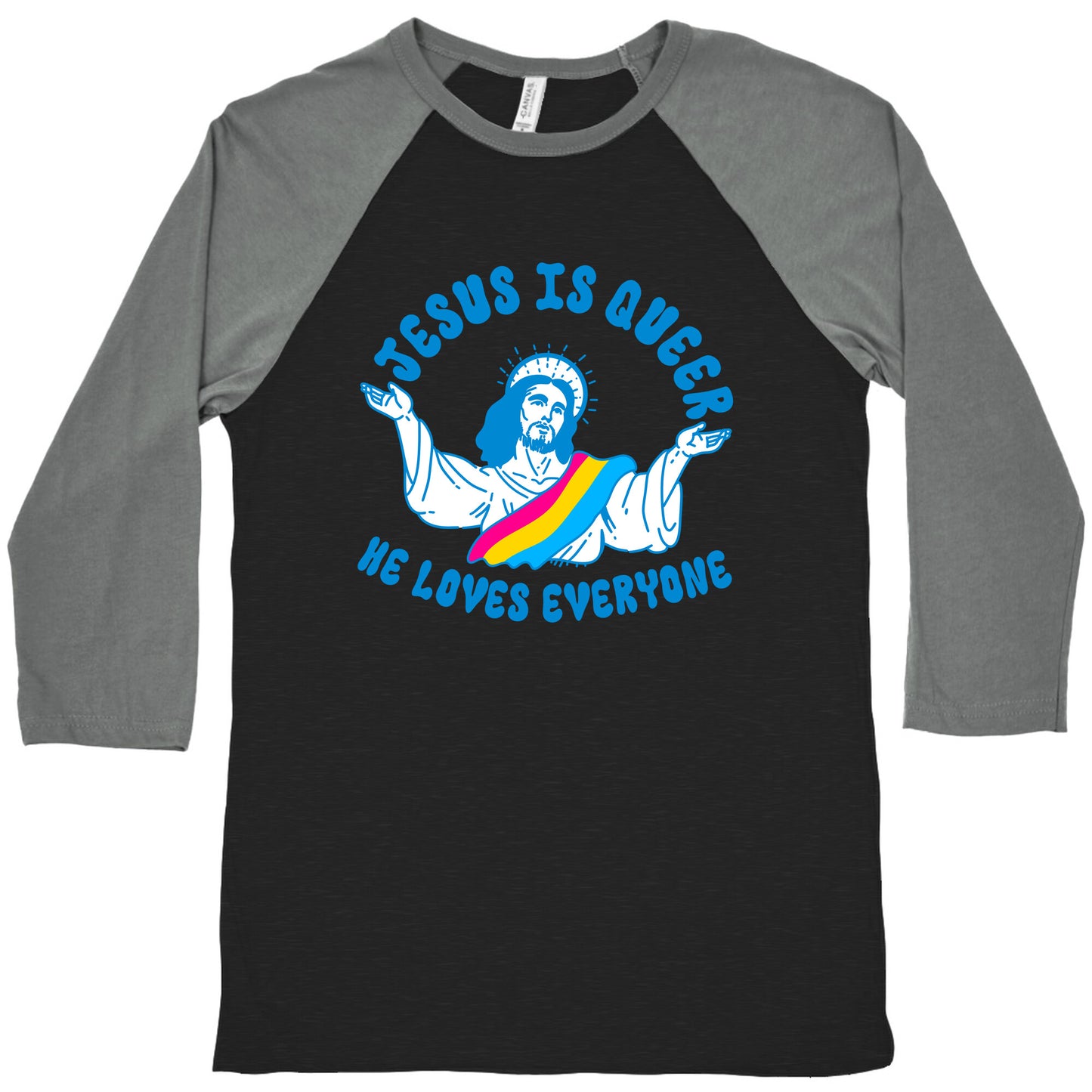Jesus Is Queer, He Loves Everybody Baseball Tee