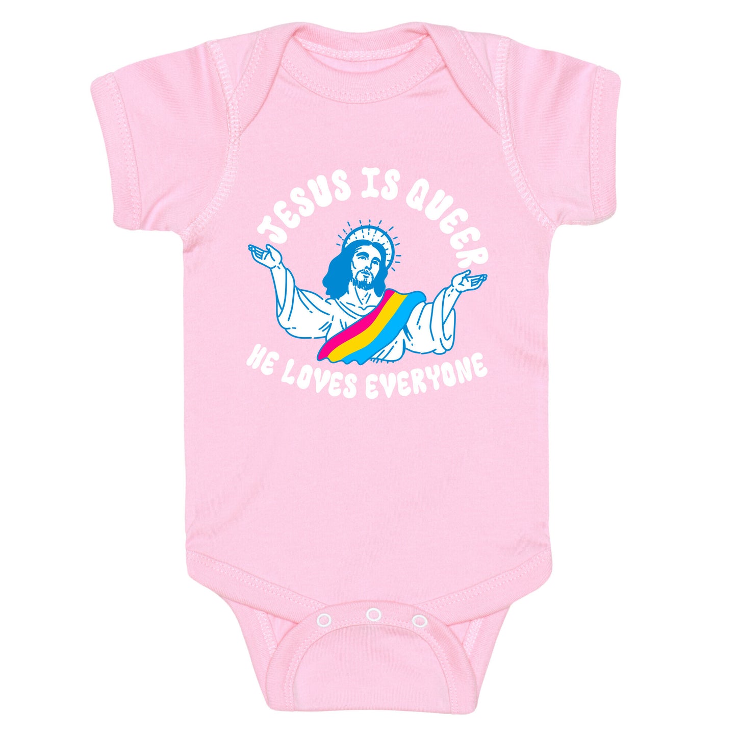 Jesus Is Queer, He Loves Everybody Baby One-Piece