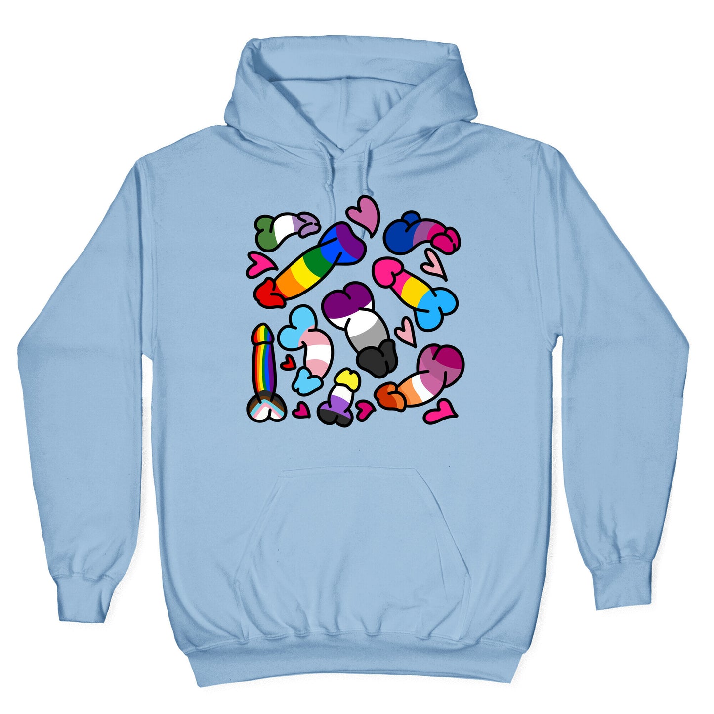 Pride Penis Pattern Hoodie