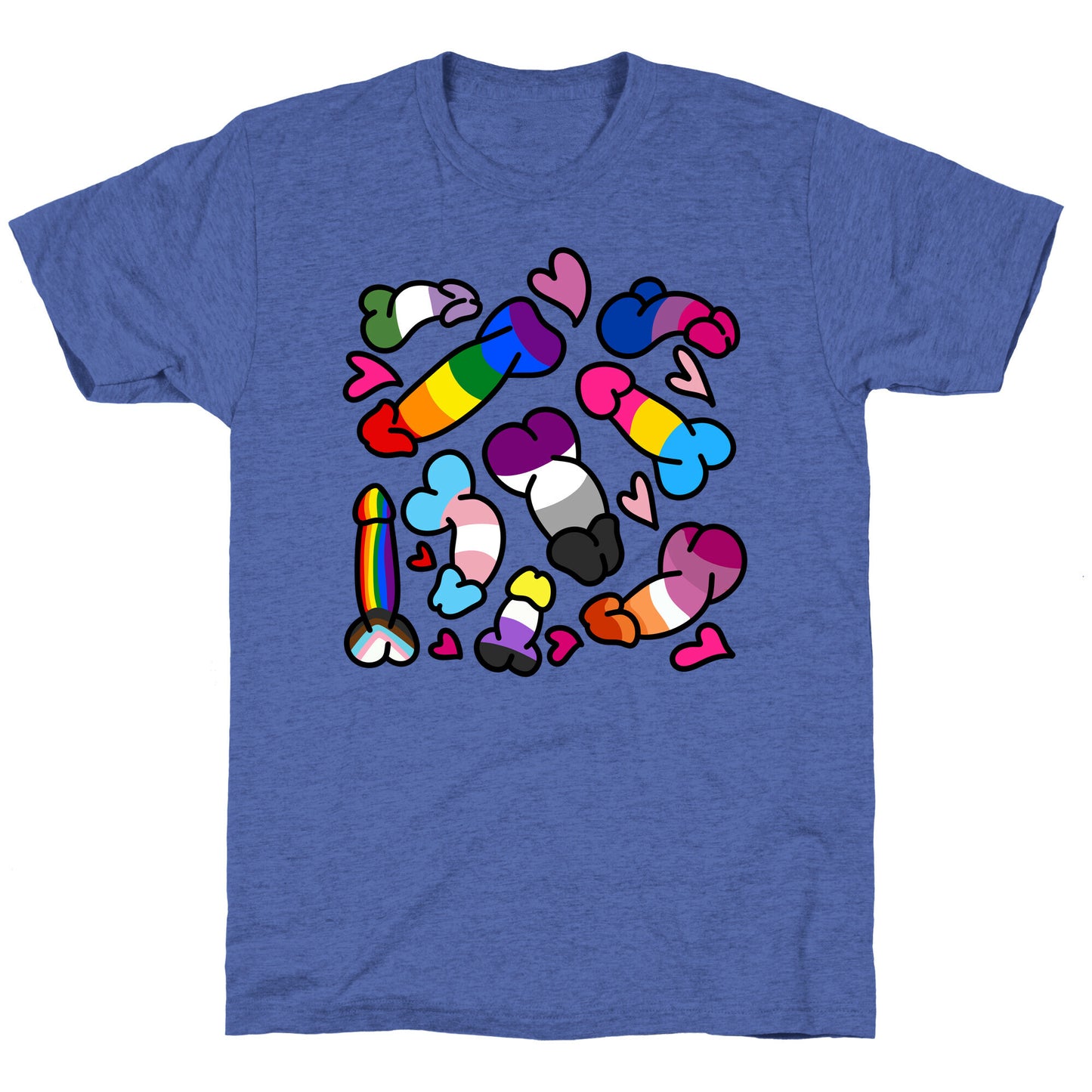 Pride Penis Pattern Unisex Triblend Tee